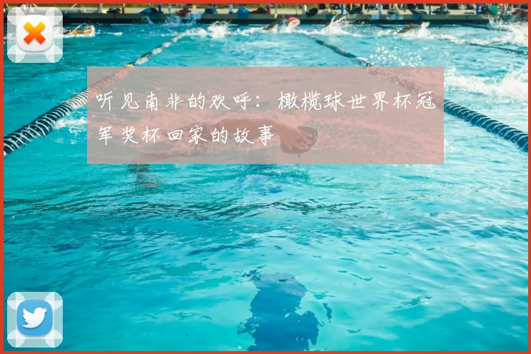 听见南非的欢呼:橄榄球世界杯冠军奖杯回家的故事